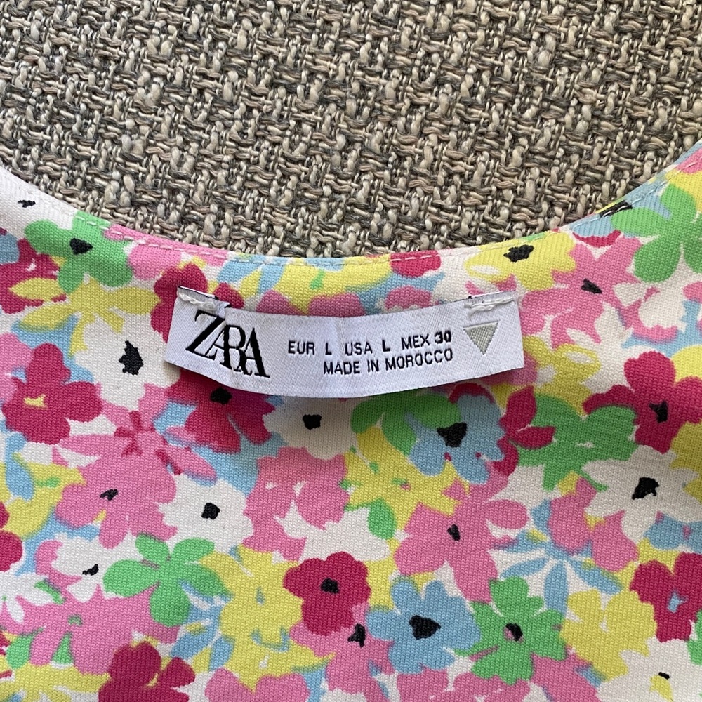 Zara Multicolor Floral Crop Top - Picture 3 of 3